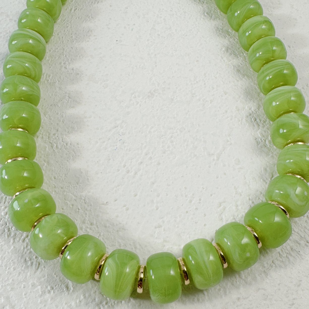 Women's Unique Geometric Flat Round Bead Splicing Necklace